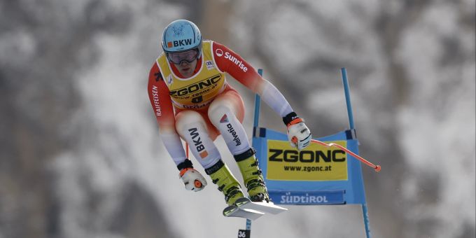 Stefan Rogentin zeigt ein gutes Rennen beim Super-G in Gröden. Stefan Rogentin