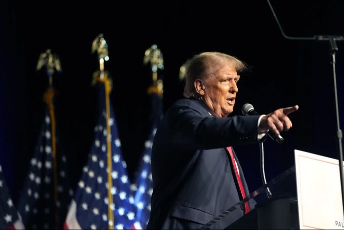Donald Trump am Mittwoch in West Palm Beach, Florida. Donald Trump