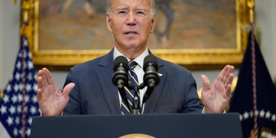 US-Präsident Joe Biden will der Ukraine schnelle finanzielle Hilfe zusichern.