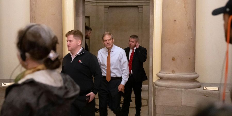 Jim Jordan verlässt das Büro des Sprechers des Repräsentantenhauses.