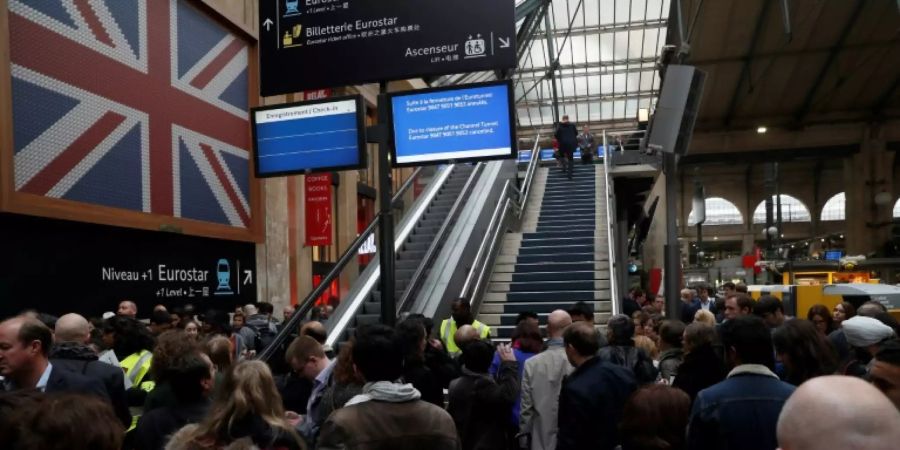 Eurostar-Reisende in Paris