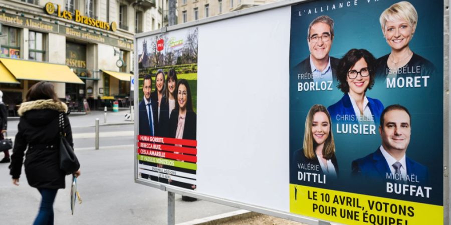 Zwei Blöcke mit je vier Kandidaten stehen sich im zweiten Wahlgang der Waadtländer Staatsratswahlen gegenüber. Christelle Luisier (FDP) ist bereits gewählt.