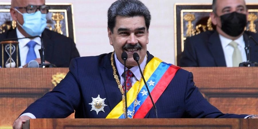 Nicolás Maduro bei seiner Rede