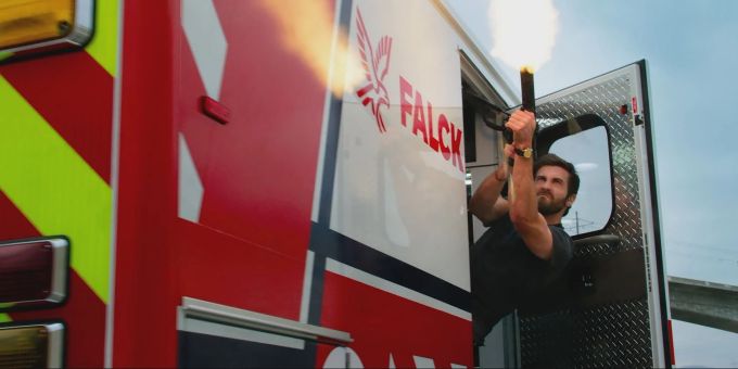 Jake Gyllenhaal as Danny Sharp in Ambulance.