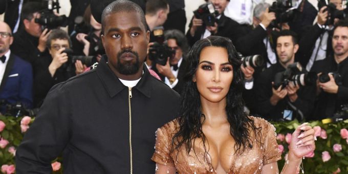 Kim Kardashian und Kanye West an der Met Gala 2019. kim kardashian