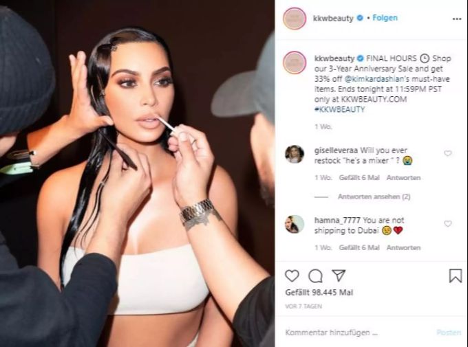 Kim Kardashian verkauft 20 Prozent ihrer Beauty-Firma. kim