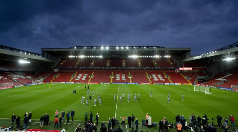 Innenansicht der Heimstätte des FC Liverpool.