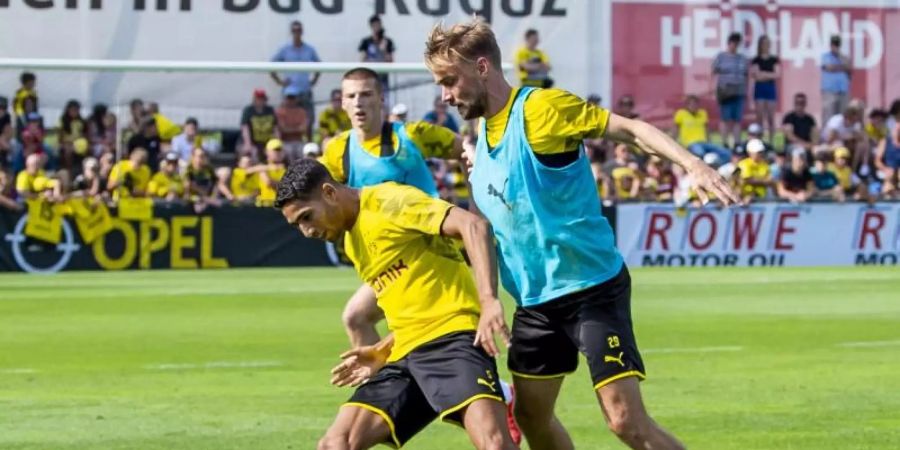 Ein BVB-Training vor Zuschauern wird es in diesem Jahr in Bad Ragaz nicht geben. Foto: David Inderlied/dpa