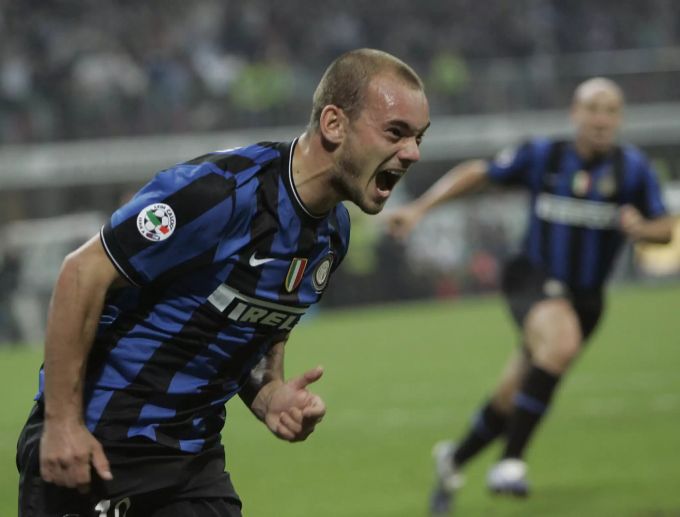 Mit Inter Mailand gewann Sneijder 2010 die Champions League. Inter Mailand