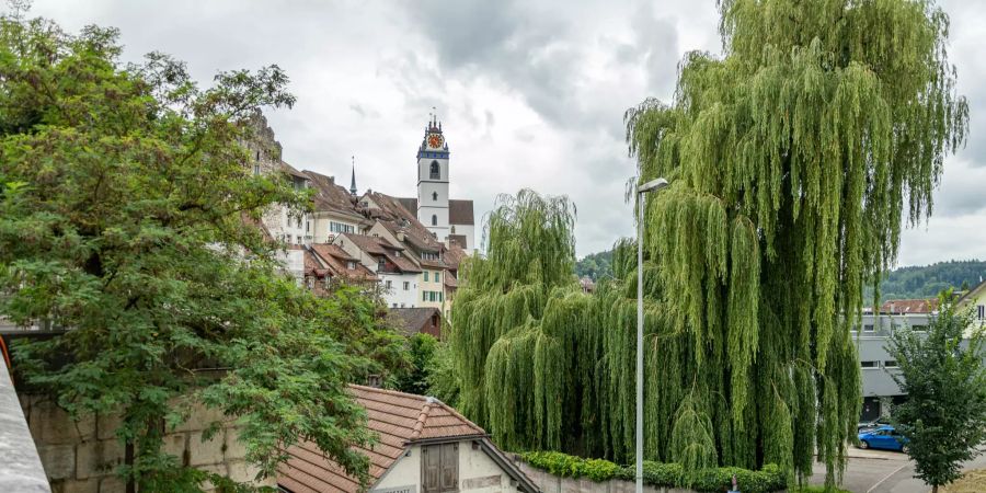 Die Aussicht auf die Altstadt von Aarau.