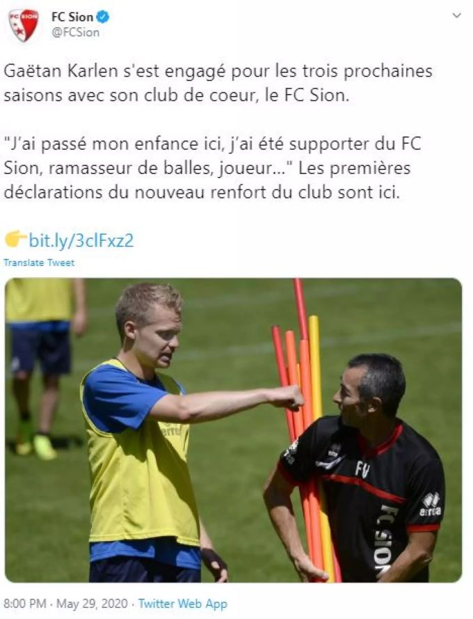 Der FC Sion verpflichtet Gaëtan Karlen. FC Sion Gaëtan Karlen