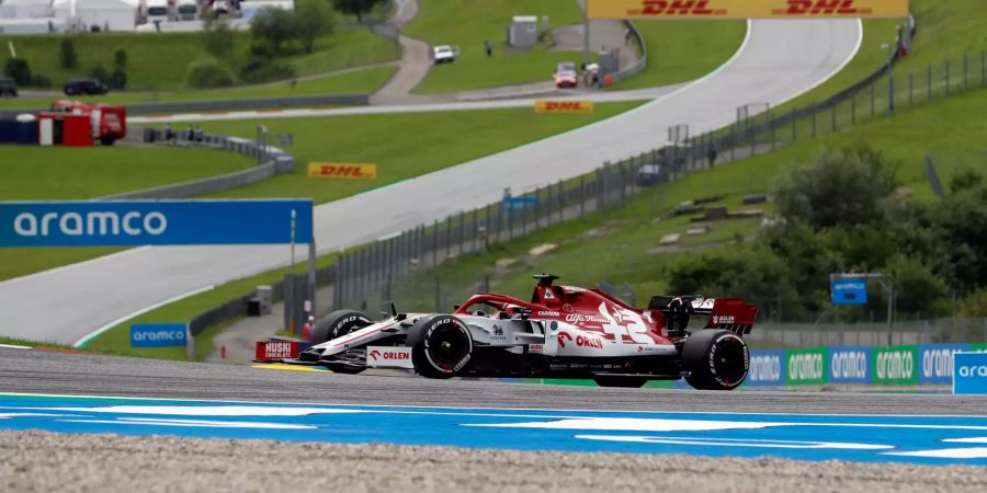 Kimi Räikkönen (Alfa-Romeo Sauber) im Training zum Saisonauftakt der Formel 1 in Spielberg, Österreich.